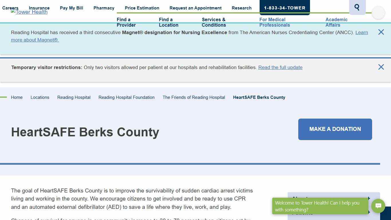 HeartSAFE Berks County | Tower Health